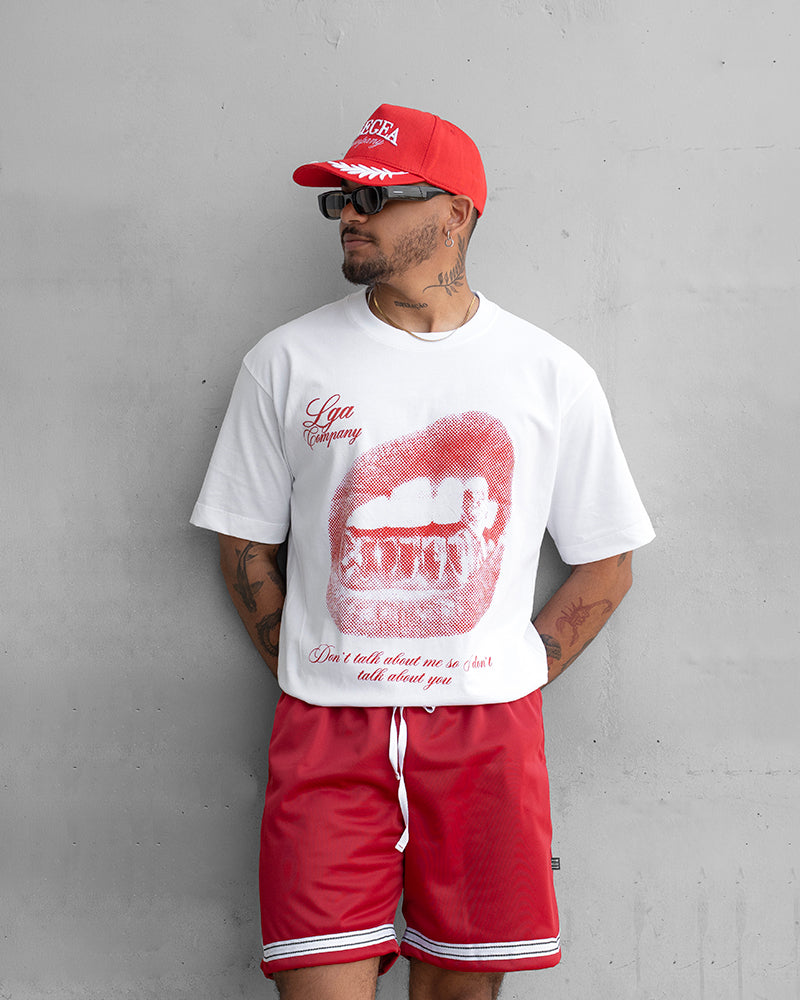 TSHIRT MOUTH RED
